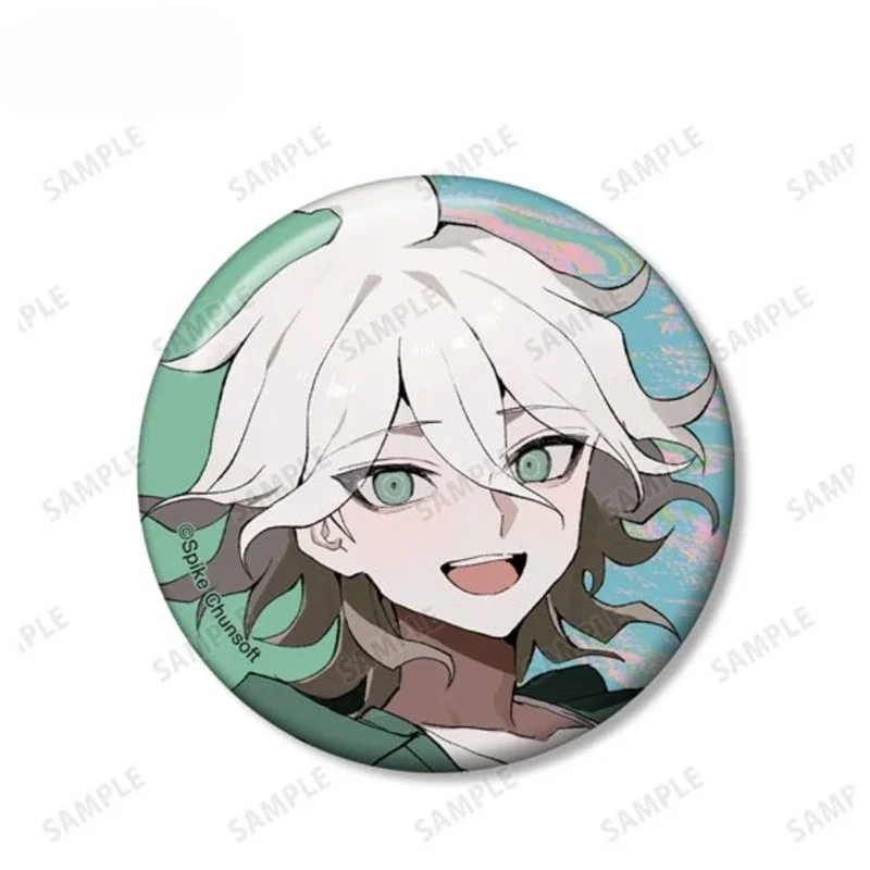 5.8cm Cartoon Lovely Brooches Naegi Makoto Kirigiri Kyoko Maizono Sayaka Figure Badge Fashion Enamel Pin Backpack Christmas Gift