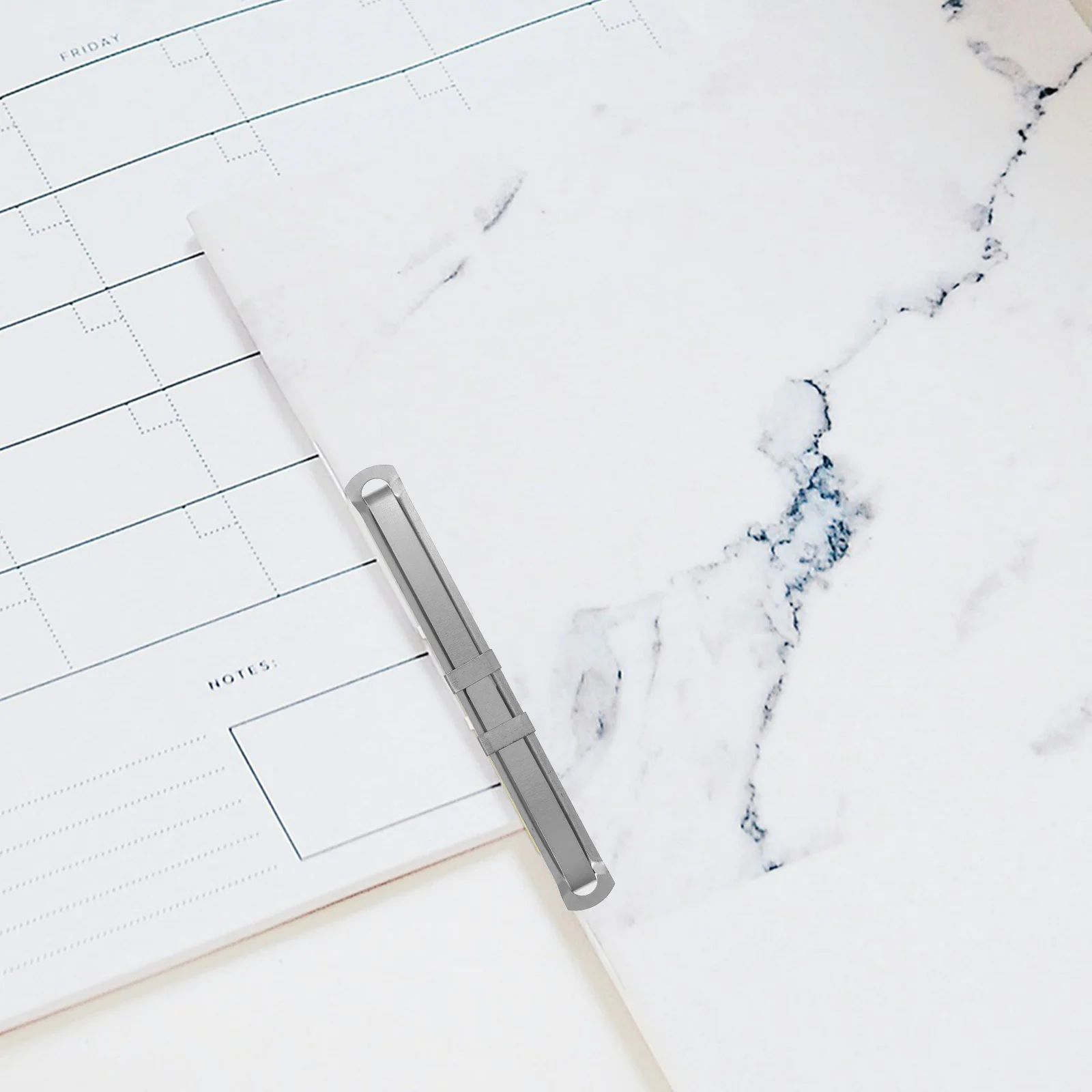 50 Pcs Clips File Binder Strip Office Folder Metal Binding Paper Fasteners Prongs Compressors Silver