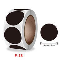 500pcs Black Round/Heart Coding dots Label Stickers kids toy Kitchen canning, Jars Labels Writable Paper Stickers