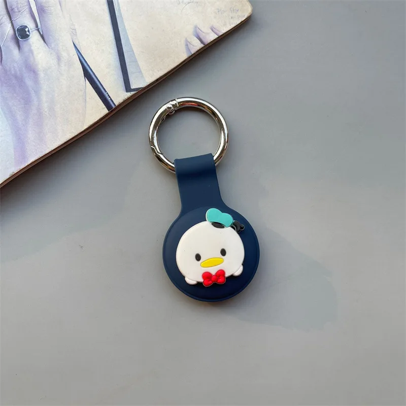 Suitable for Apple Airtags protective case silicone protective case tracker trendy cartoon cute portable circular keychain