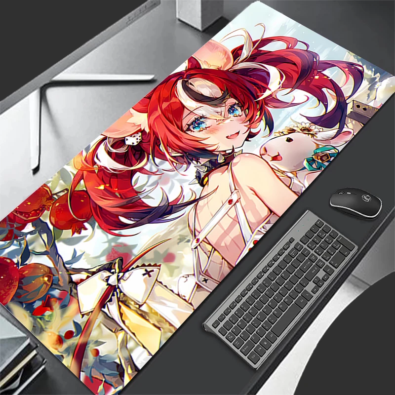 

Mousepad Computer Gaming Accessories HD Keyboard Pad Office PC Rubber Mouse Pad Decoracion Desk Hololive Hakos Baelz Mouse Mat