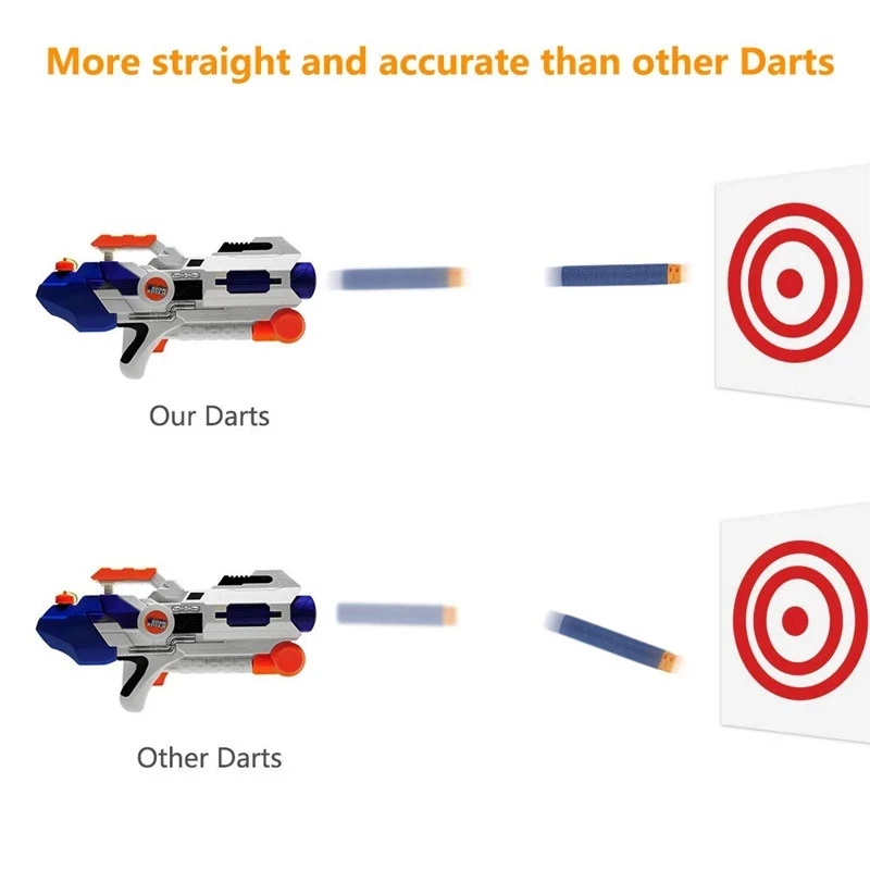 50個の子供のおもちゃの銃の付属品,7.2x1.3cmの青いフォームダーツのセット