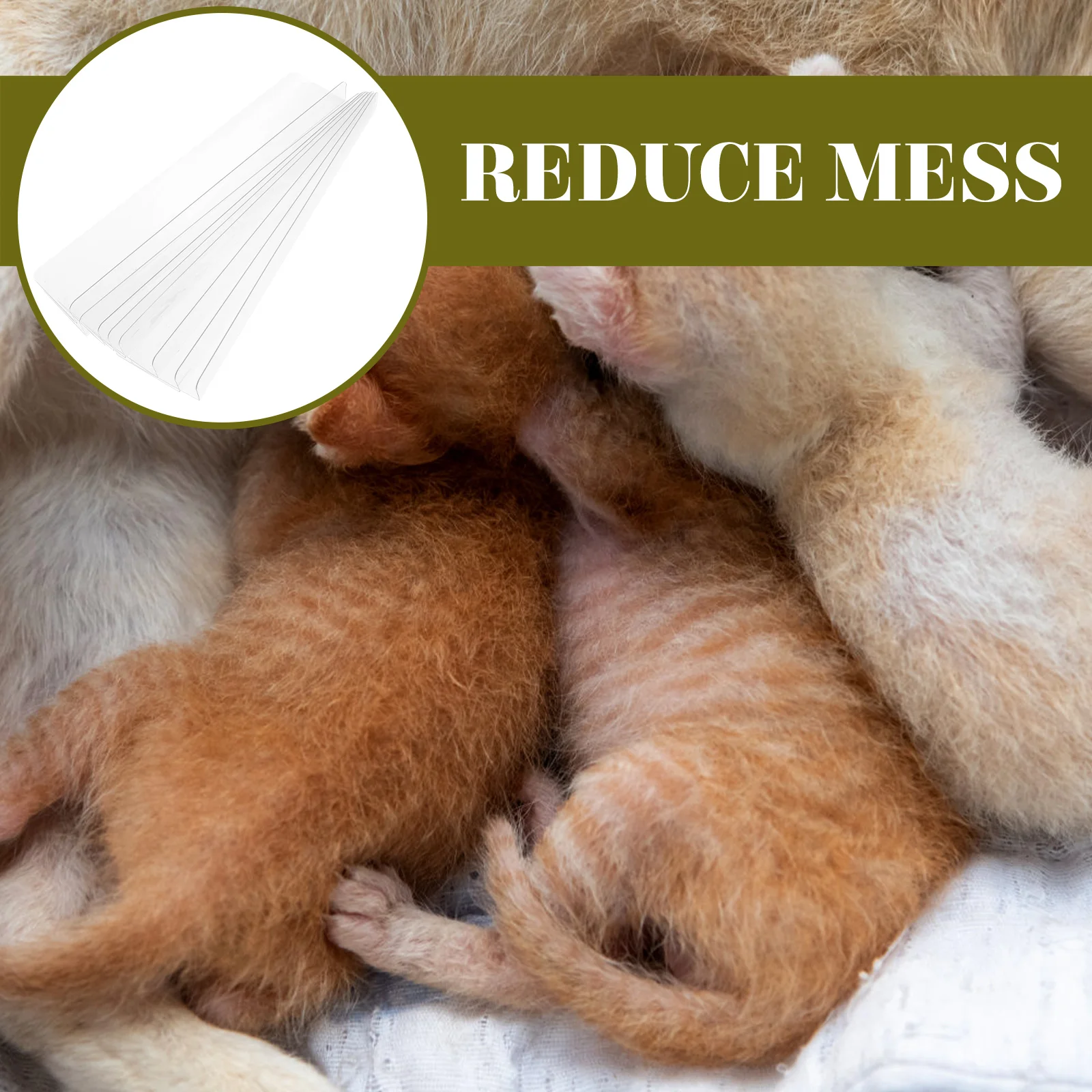 

8pcs Pet Dog Kennel 35x7cm Clear PVC Edge Pads Guinea Pig Cage Barrier Small Animal Playpen Furniture Parts