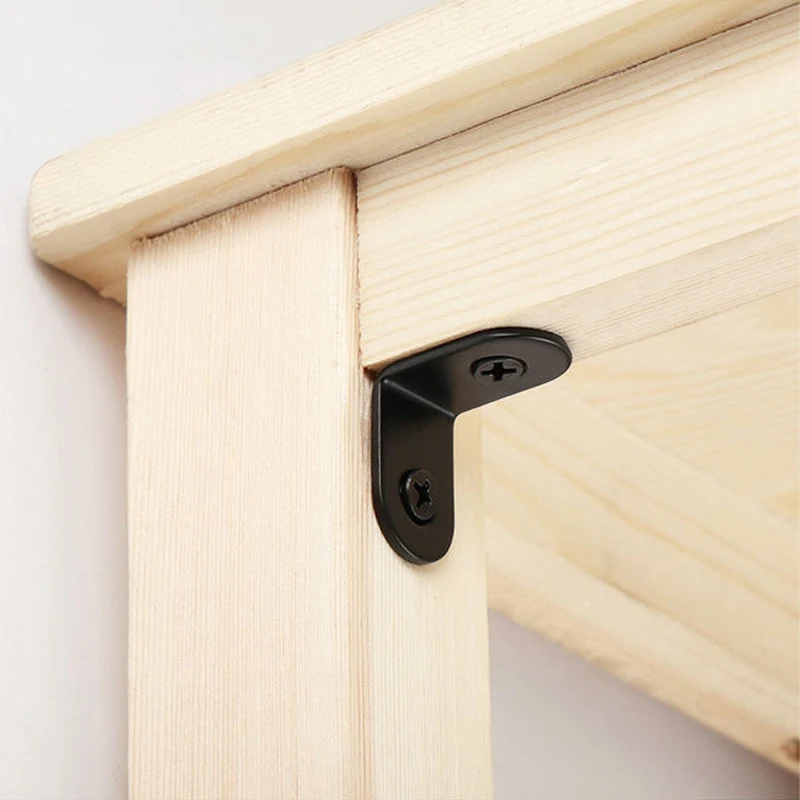 L Suporte Em Linha Reta Ângulo, Preto Ângulo Direito, 90 Graus Prateleira Suporte, Prateleiras, Caixas De Madeira, Móveis, 12Pcs