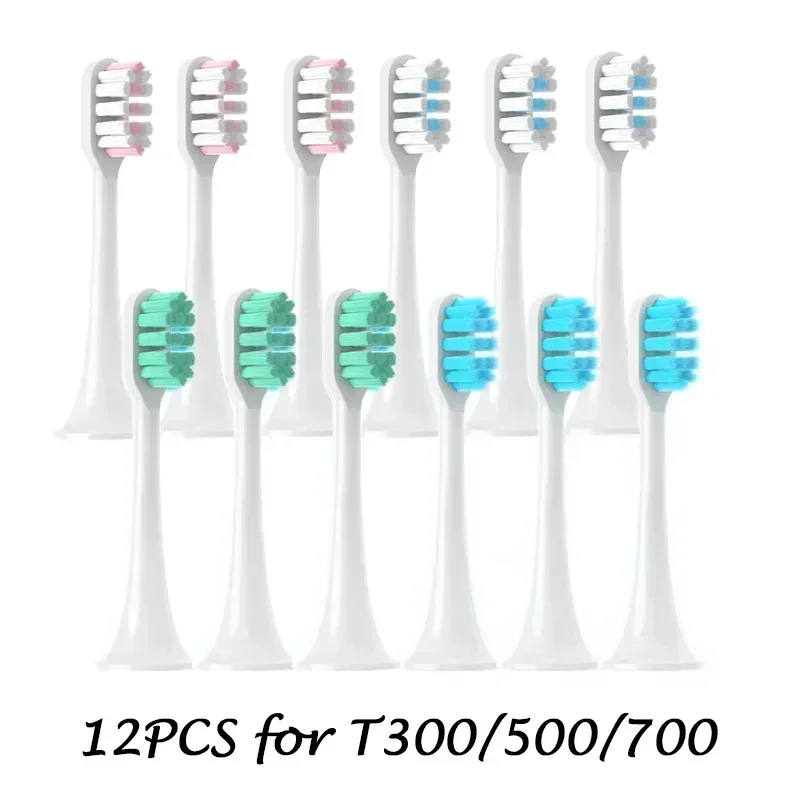 OLOEY 12PCS Replacement Brush Heads For XIAOMI MIJIA T300/T500/T700 Sonic Electric Tooth Soft Bristle Caps Vacuum Package