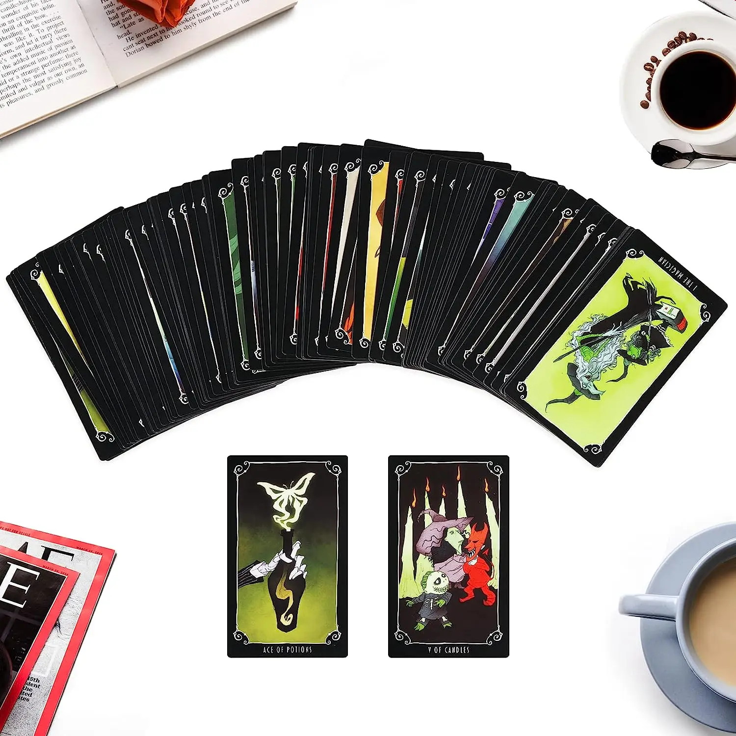 Big Size 12x7cm English Cards The Nightmare Before Christmas Tarot Deck And PDF Guidebook Board Game Divination Tell the Future