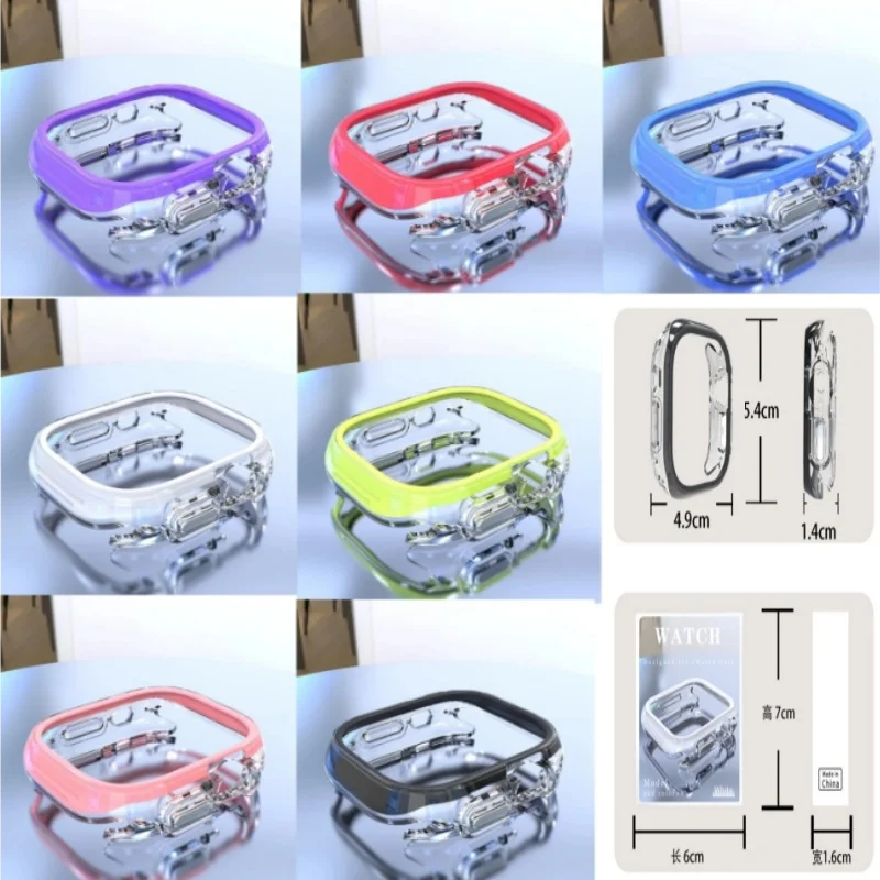 

Cover for Apple Watch Ultra 49MM 41mm 45mm Silicone Case Frame Protective Bumper Rubber iWatch Series 8 7 6 5 4 3 2SE 44MM 40MM