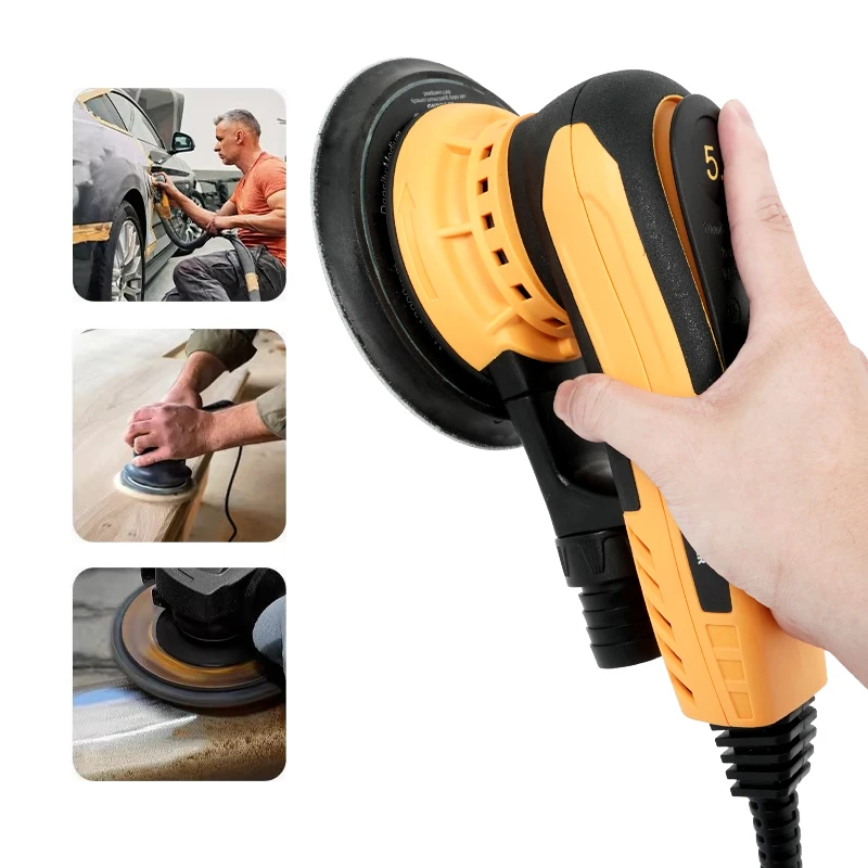 6 Inch Brushless Sander 5mm Electric Random Orbit Sander With Vacuum Function  Car Wood Working