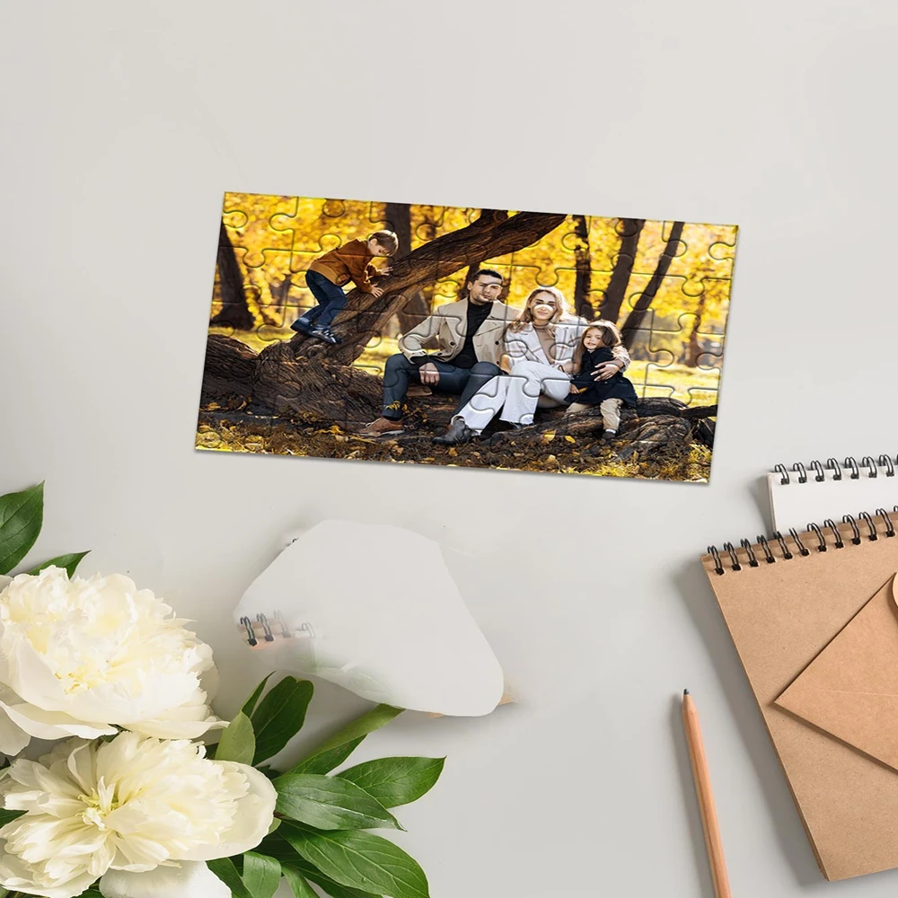 35/150/300/500pcs Creative Family Custom Picture Custom DIY Personalised Photo Portrait Puzzles For Kids Room Decor Friend Gift