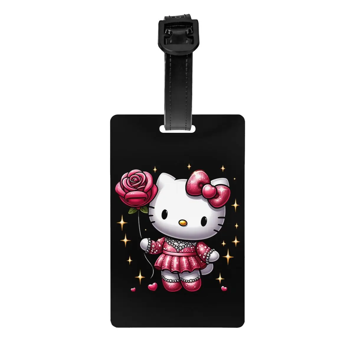 

Custom Cute Cartoon Cat Hello Kitty Luggage Tag Privacy Protection Baggage Tags Travel Bag Labels Suitcase