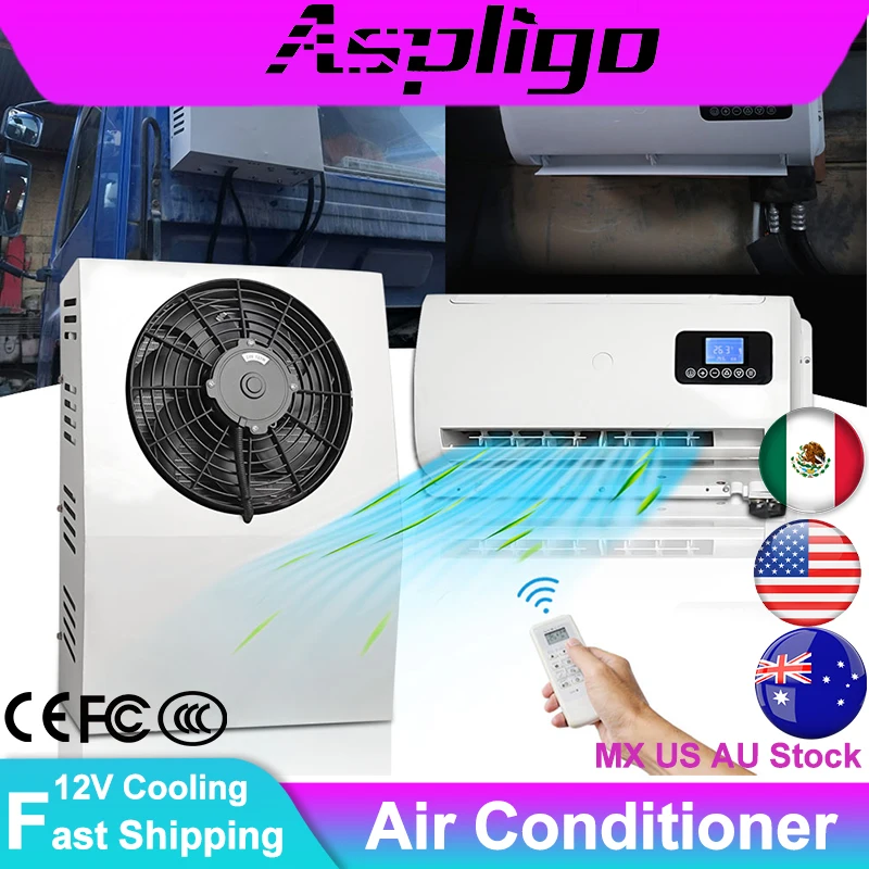 

Aspligo 2026 10500BTU 12 В новый энергетический сплит-кондиционер, малошумный парковочный кондиционер для автомобиля, автодома, грузовика, кемпера, автофургона