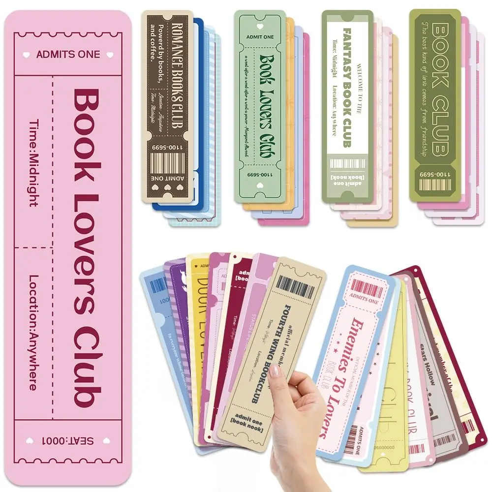 30pcs Creative Book Lovers Bookmark Rectangular DIY Reading Book Clip Gift Waterproof Pagination Mark School Office Supplies