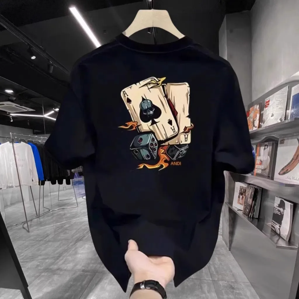 cseta-masculina-de-verao-fina-de-manga-curta-estilo-americano-casual-com-estampa-de-poker-caimento-solto-gola-redonda-e