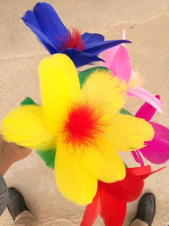 زهور الأكمام العارية - 5 ريش زهرة سحرية للمرحلة والحفلات أداء خدع سحرية احترافية ألعاب مضحكة للساحر