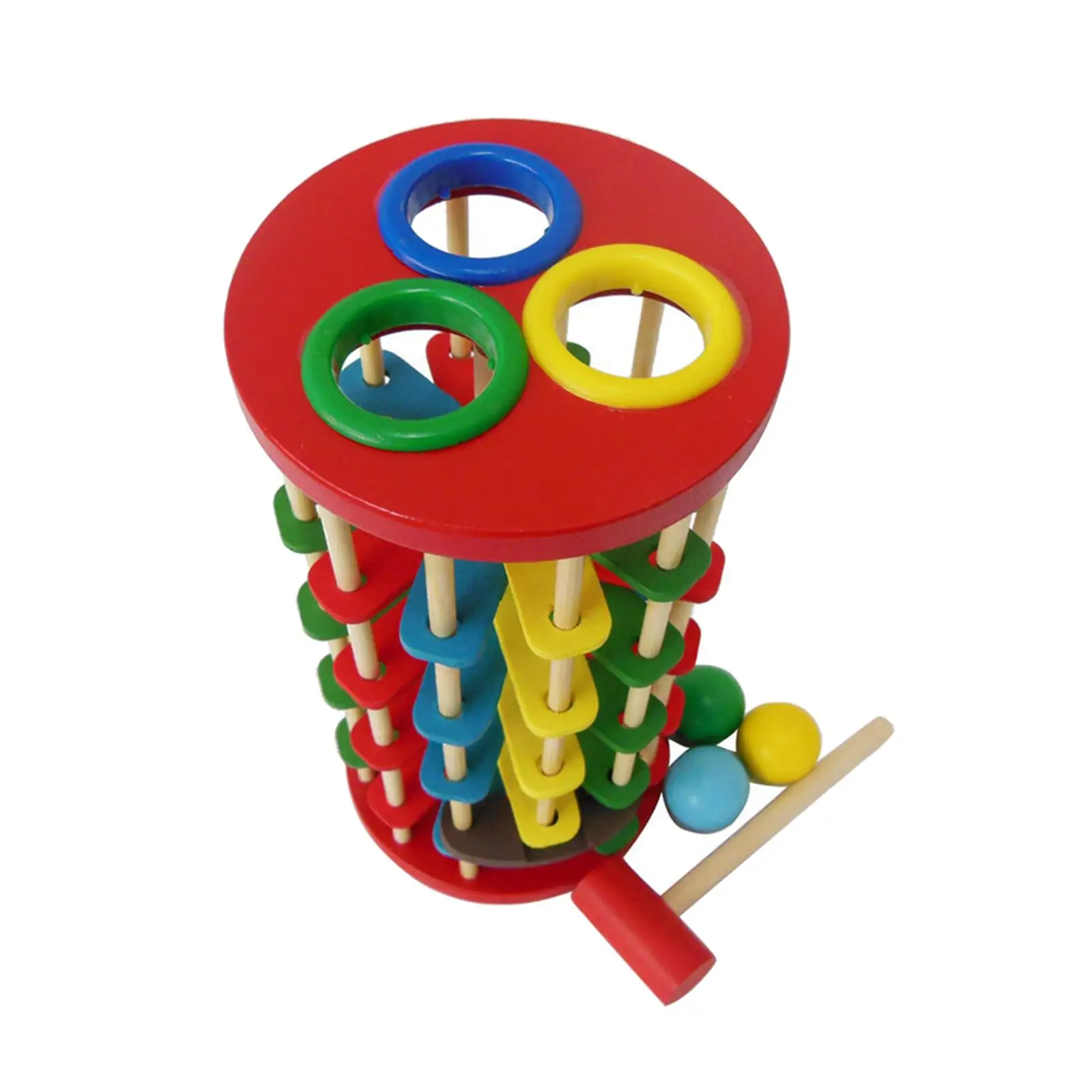 pound-roll-ramp-toys-wooden-desktop-puzzle-toy-ornaments-knock-balls-the-ladder-for-living-room-party-preschool-birthday-bedroom