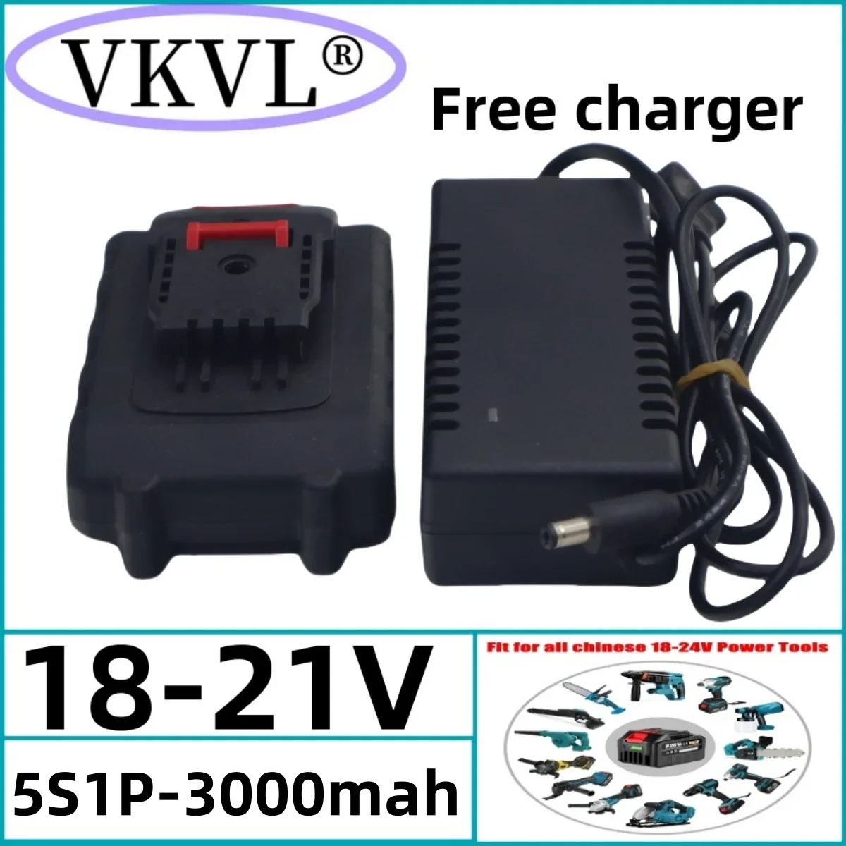 18V20V21V9000mAh 6000mah rechargeable lithium-ion battery electric wrench battery lawn mower electric tool battery+charger