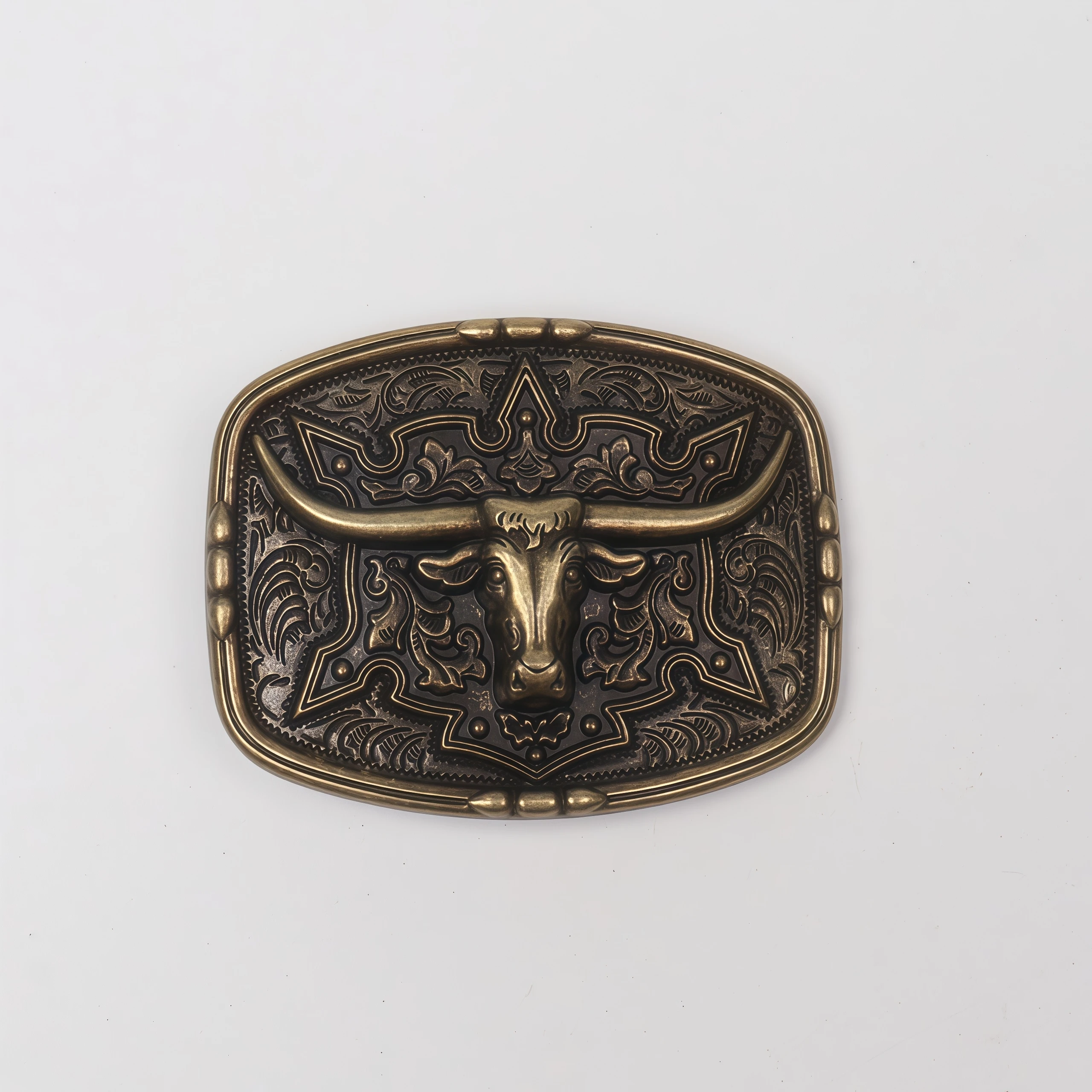 

1 Western-style belt buckle - Metal engraved leather belt buckle - Retro wide belt buckle
