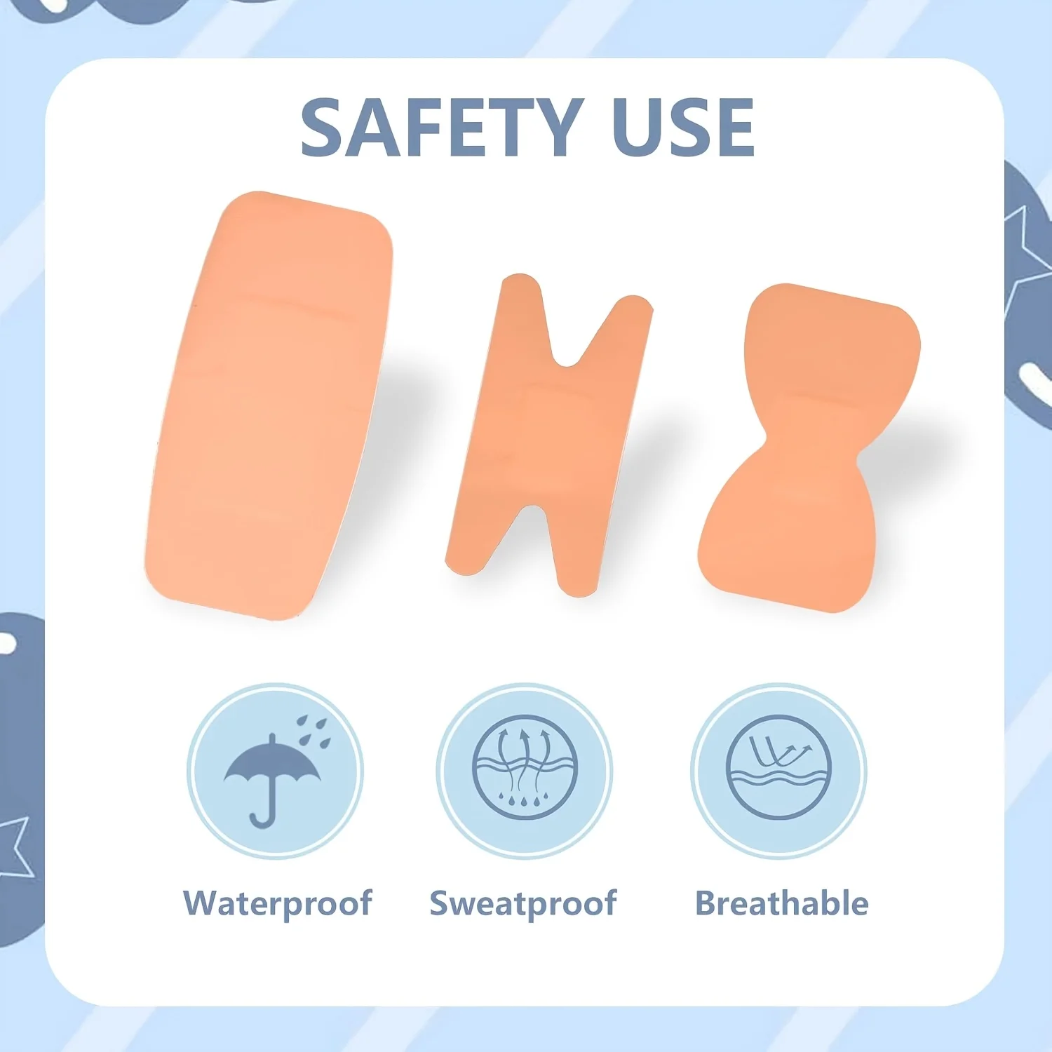 100/200 قطعة من الضمادات المتنوعة، مجموعة متنوعة من الضمادات اللاصقة، لوازم مرنة قابلة للتنفس، ضمادة البقعة والضمادات الكبيرة #5