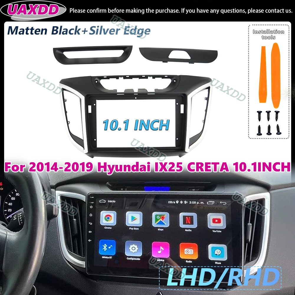 MP5 Reader for Hyundai IX25 Android radio main unit 2 Din fascia stereo panel dashboard cover 10 inches feast 25 CRETA 2014-2019