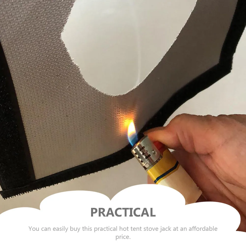 

Stove Jack Chimney Fireproof Glass Fiber Cuttable High Temp Resistance Anti-Scald Ring For Hot Tent Camping Outdoor