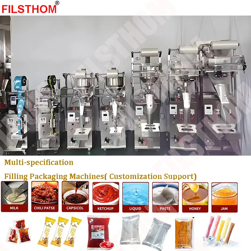 

Упаковочная машина для наполнения жидкой пасты для пленочных пакетов, пакетов, саше, наполнения водой, сока, вина, масла, густого острых соуса, меда, кетчупа, масло