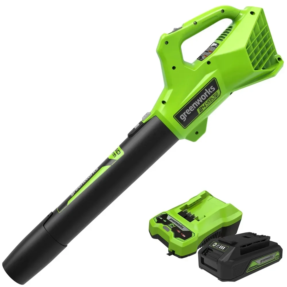 

Greenworks 24V Cordless Axial Blower (90 MPH / 320 CFM) , 2Ah USB Battery and Charger