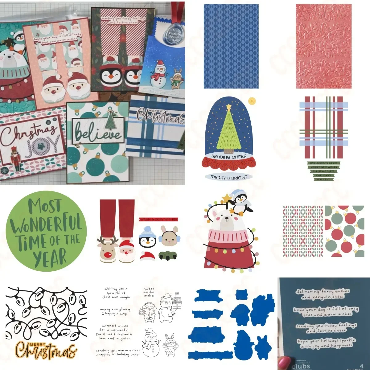 

New Collection Festive Lights Argyle Toes Clear Stamps Metal Cutting Dies Hot Foil Stencil Wax Seals Stamps DIY Scrapbook Craft