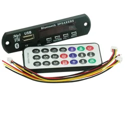 7-12V Car Bluetooth MP3 Decoder Board Decoding Player Module Support FM Radio USB/TF LCD Screen Remote Controller