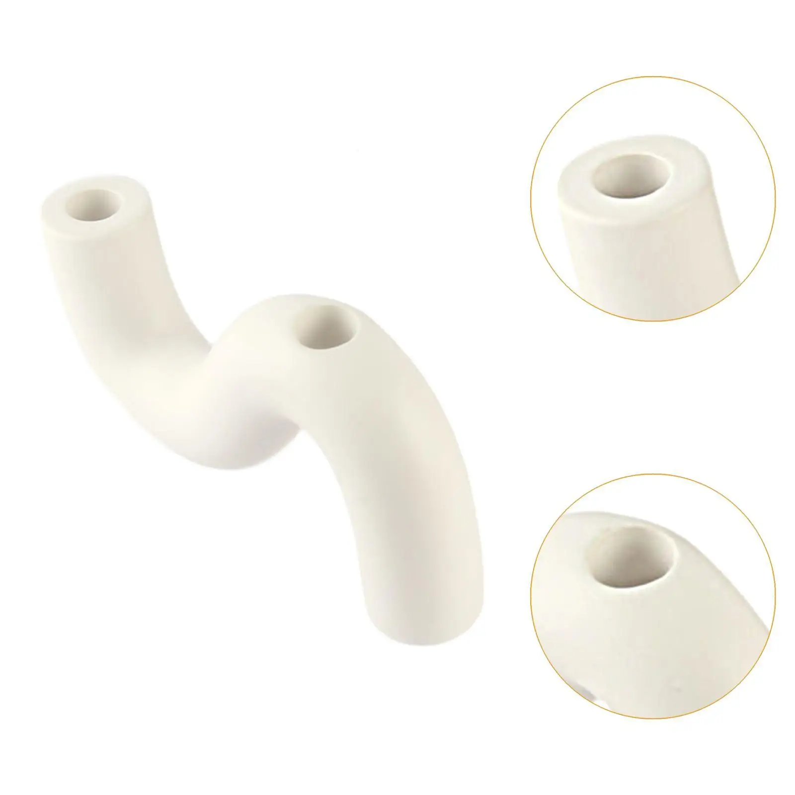 Decorative Ceramic Christmas Candle Holder Pillar Candlestick Candelabrum for Holiday Wedding Dining Table