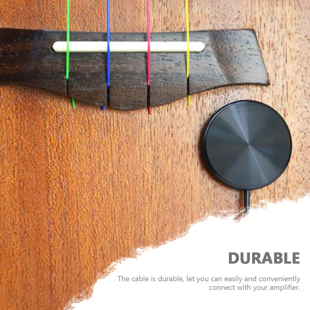 1 قطعة الغيتار الصوتية لاقط كهربائي مكافحة ردود الفعل هش الصوت القيثارة الكمان متوافق كابل دائم لآلات سلسلة