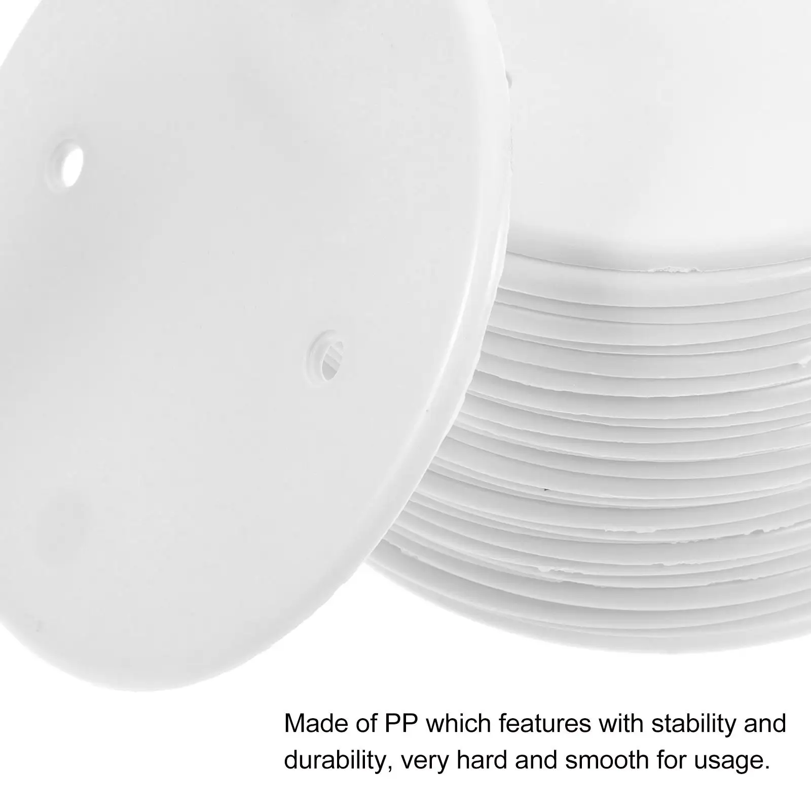 30pcs Octagonal Cover Plate Ceiling Round White Blank Outlet Hole Circle Durable PP Material Easy Install Wall Switch Protector