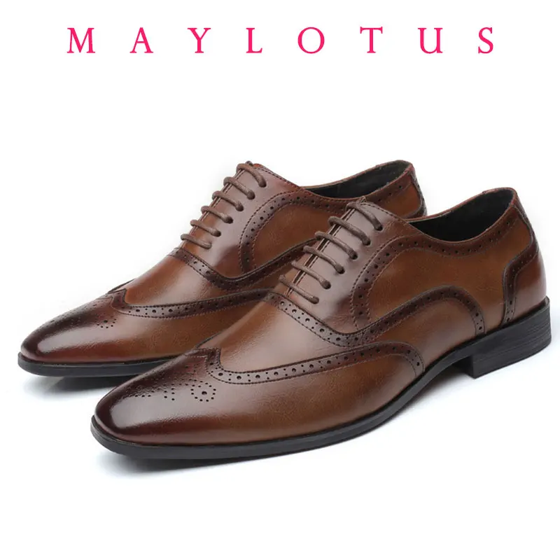 

Men Oxford Shoes Brogue Shoes Male Classic Business Formal Shoes High Quality Handcrafted Men Party Wedding Shoe