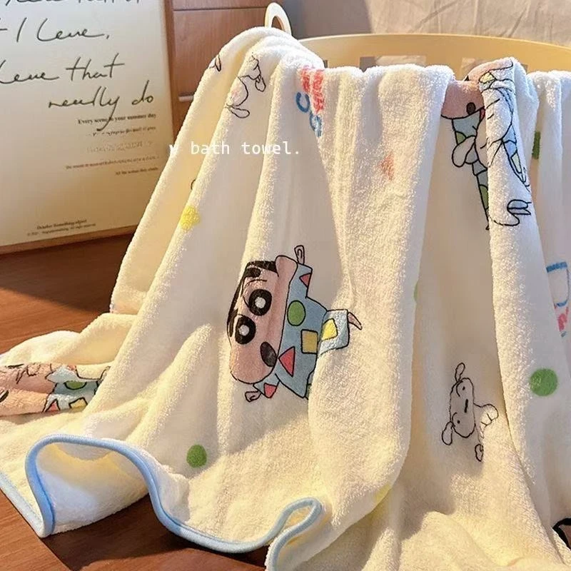 New Crayon Shin-chan Towel Anime Figures Cartoon Water Absorbent Quick-Dry Pochi Hand Towel ACG Goods Home Textile 2026 Gift image 3