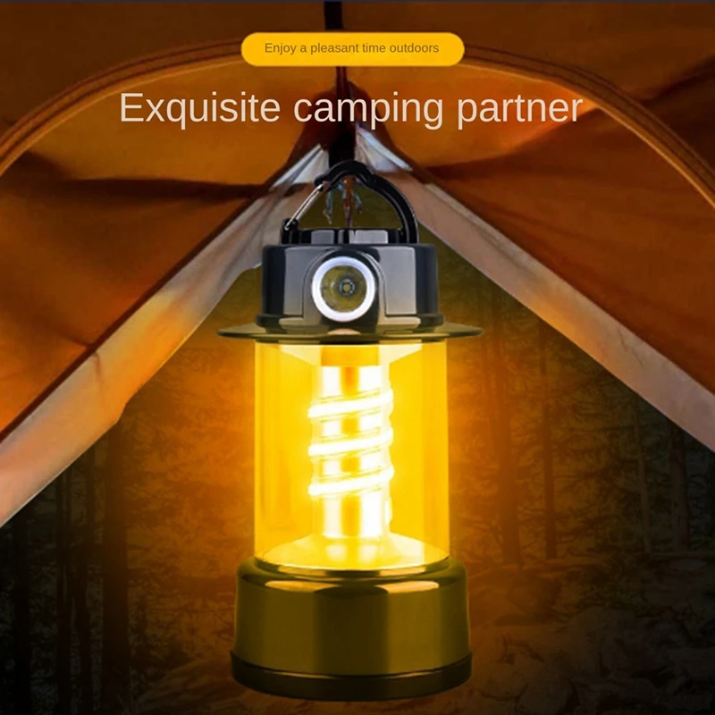 LED Camping Lantern Outdoor Camping Lamp Rechargeable Hanging Tent Light Waterproof Camping Light For Emergency Power