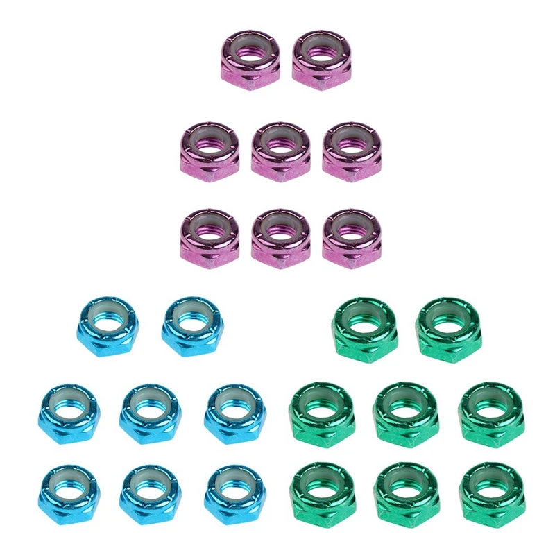 Tuercas de tornillo de eje para monopatín, accesorios de Hardware para Longboard, 72 piezas