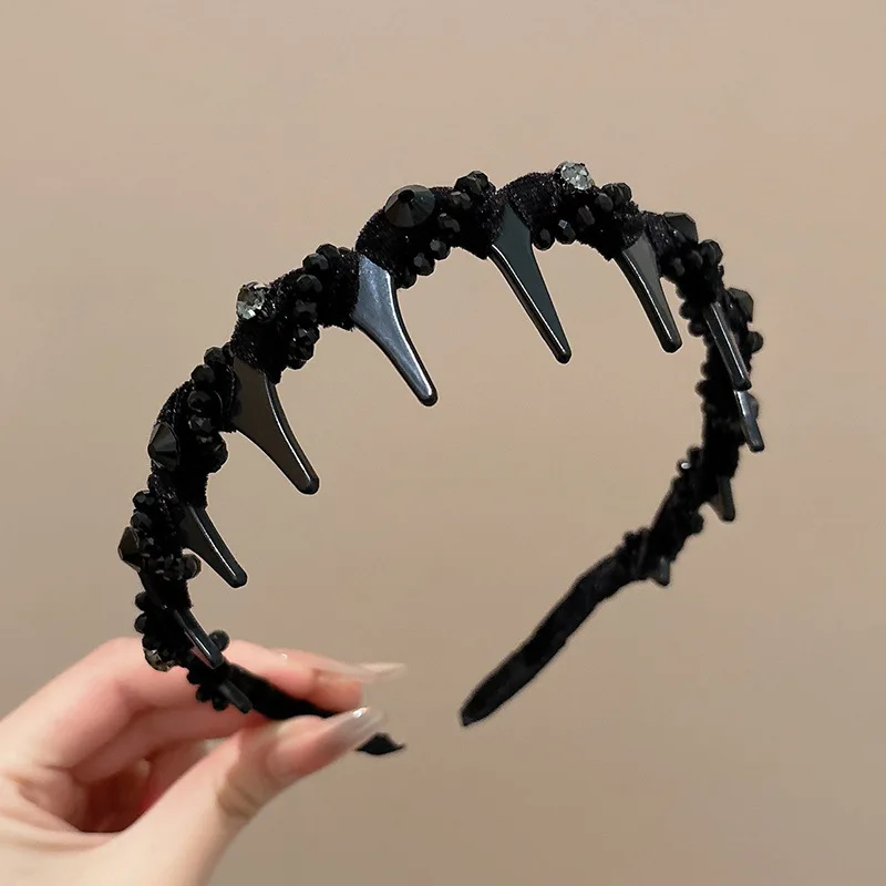 

High Cranial Wave-Patterned Toothed Comb Headband for Women, Non-Slip, Does Not Strangle the Head, Suitable for Washing Face, Hairband with a High-End Feel That Enhances Hair Volume