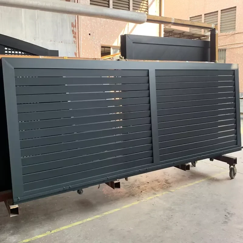 Modern Designs Waterproof Eco-Friendly Rodent Proof Powder Coated House Wall Slat Electric Aluminum Door Fence for Fencing