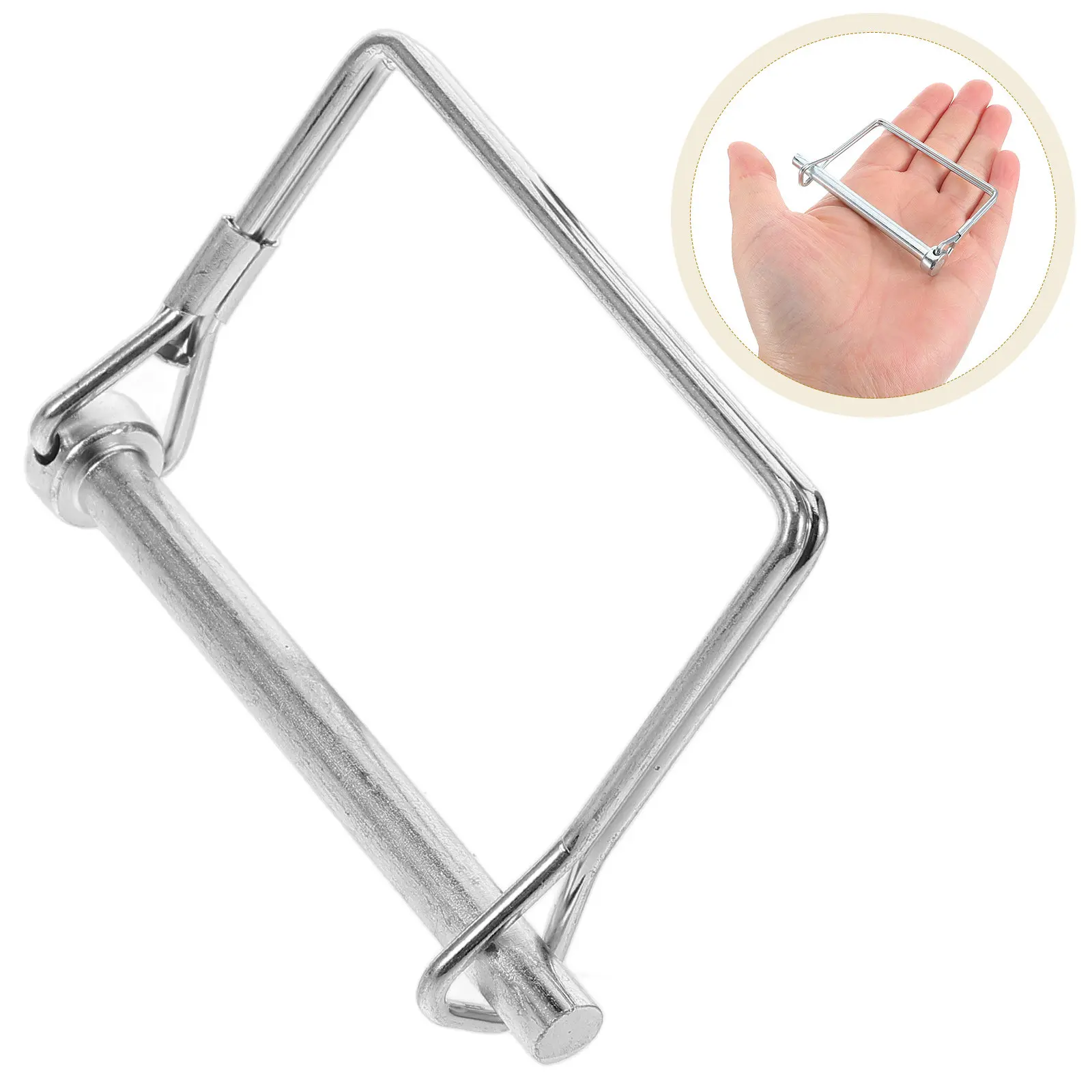 

Locking Receiver Hitch Pin Heavy Duty Safety Wire Lock Quick Release for Trailer Coupler Lawn Tractor Gate Latch Secure Hitch