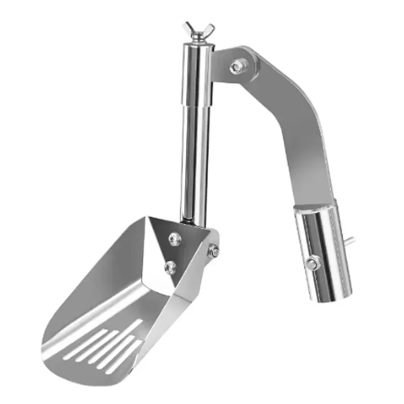 A25F-Aluminum Alloy Cleaner Portable Gutter Cleaning Spoon Leaf Scoop Gutter Roof Tool Shovel Leaves Dirt Remova