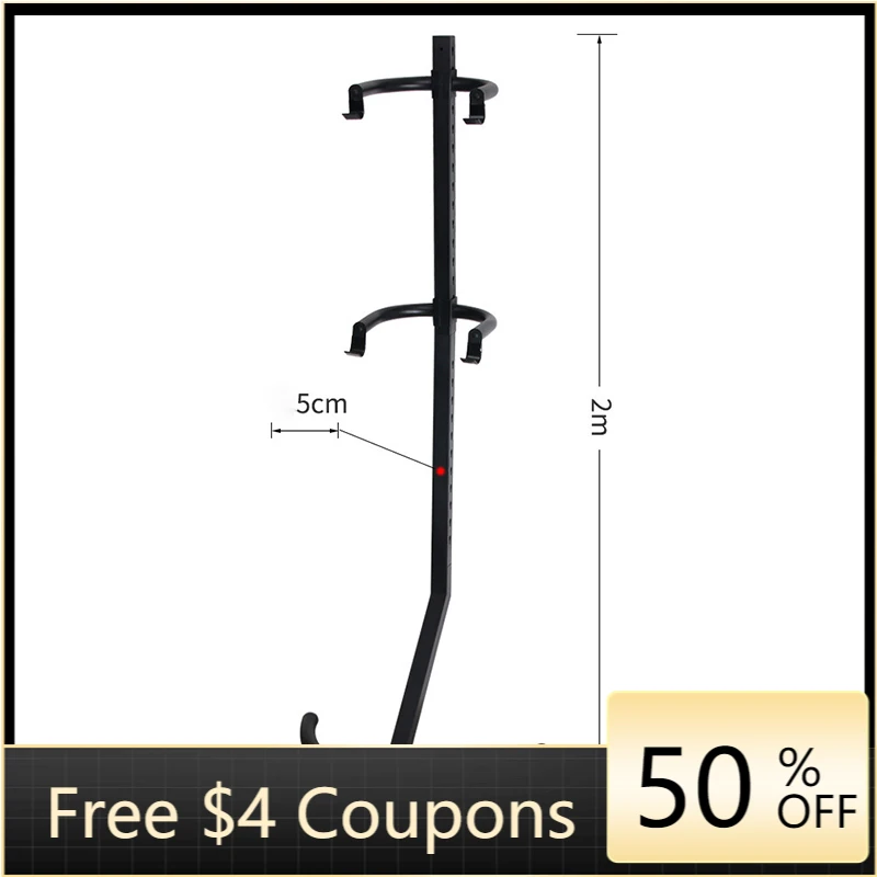 

STLF Freestanding Vertical Gravity Bike Stand Rack with Wheels Upright Bicycle Floor Stand for Garage Indoor Bike Storage