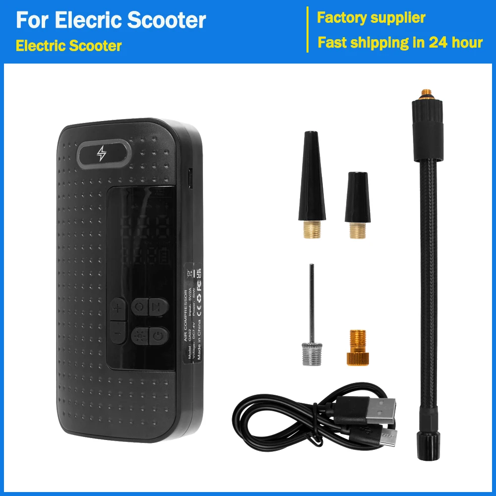 Portable Car Rechargeable Electrical Air Pump Tire Mini Wireless Car Air Compressor Pump for Elecric Scooter Inflatable Pump