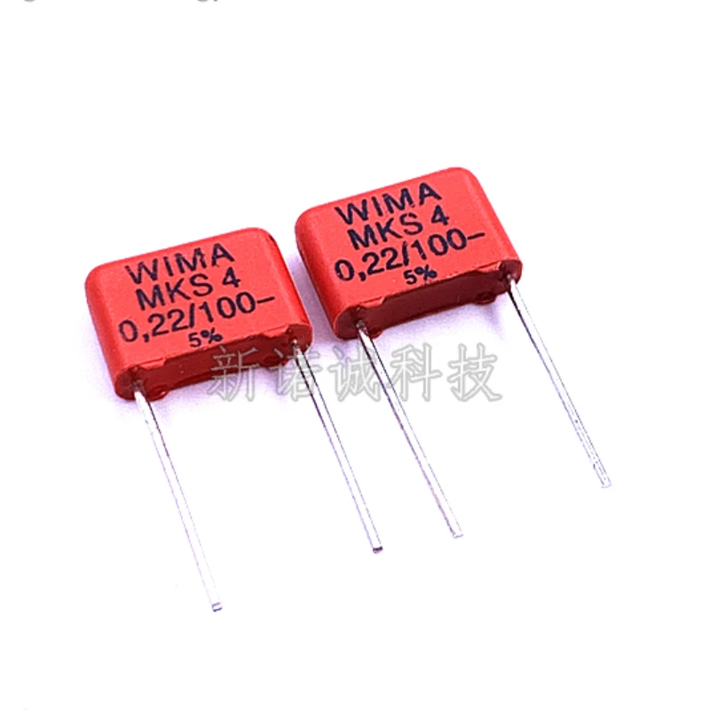 

5pcs/50pcs Germany WIMA 100V 224 0.22UF 100V 220nF 224J 5% MKS4 Pitch 10mm Audio DIY FIlm Capacitor