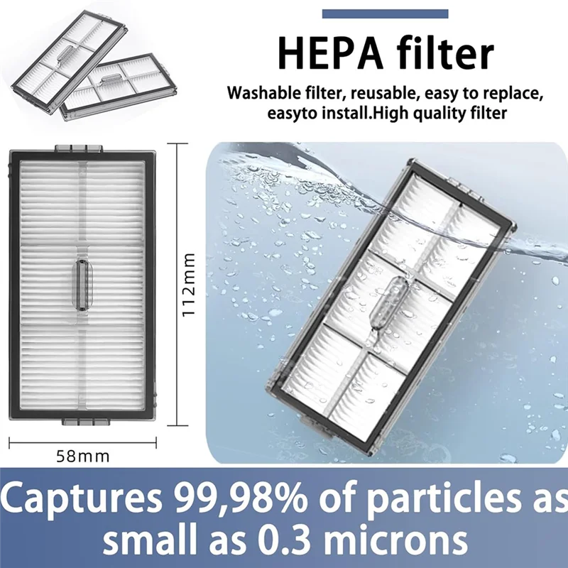 THIVN-Compatible For Roborock Saros 10R /S9 Maxv Slim Spare Parts Main Side Brush Filter Mop Dust Bag Accessories Consumables