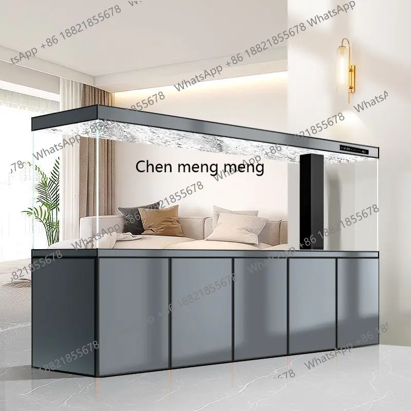 Ultra-white arowana tank, living room, home office, no change of water family, bottom filter glass against the wall screen