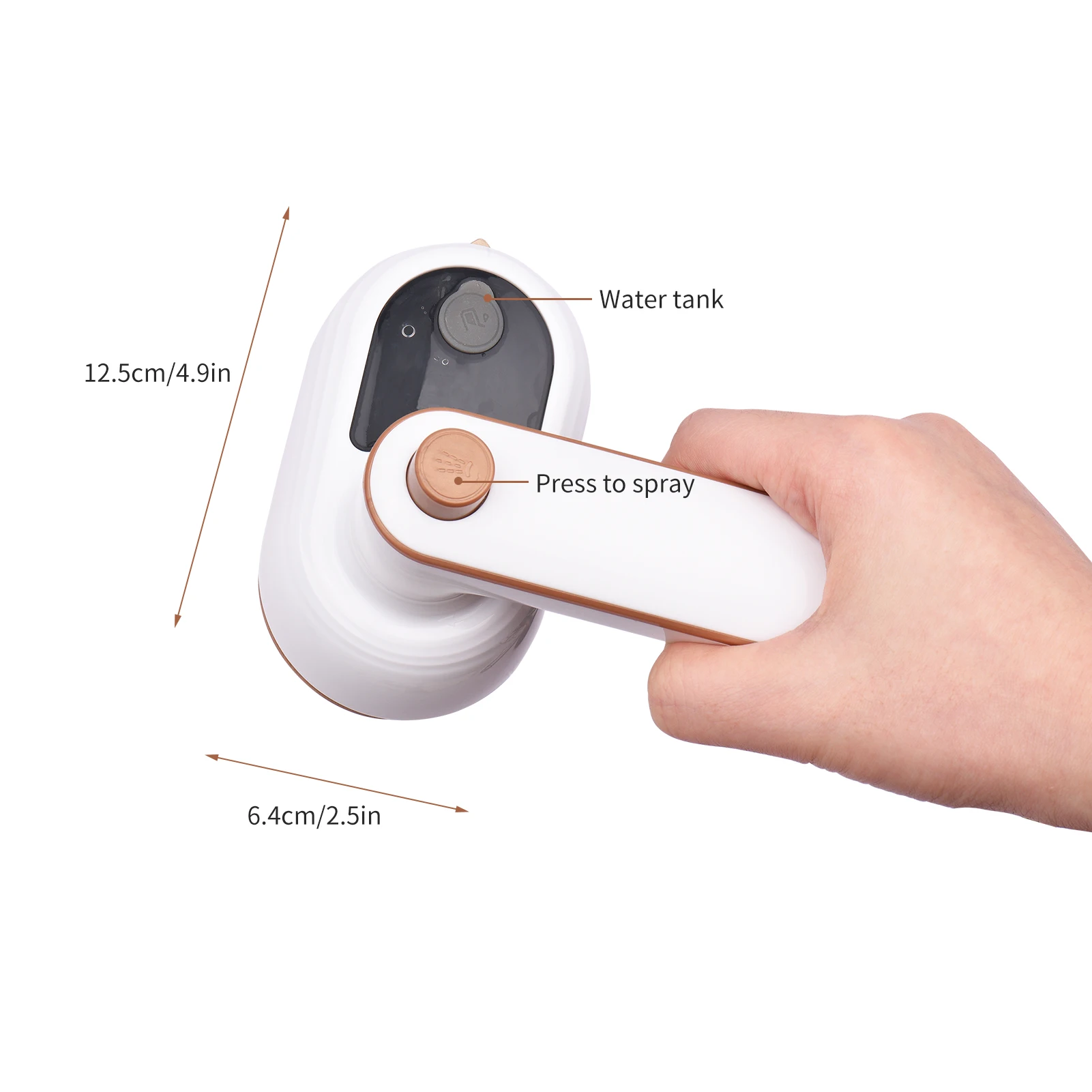 ماكينة ضغط حراري صغيرة لطباعة التيرشيت ، نقل تسخين بالبخار ، مكواة محمولة باليد ، دعامة كي جافة ورطبة