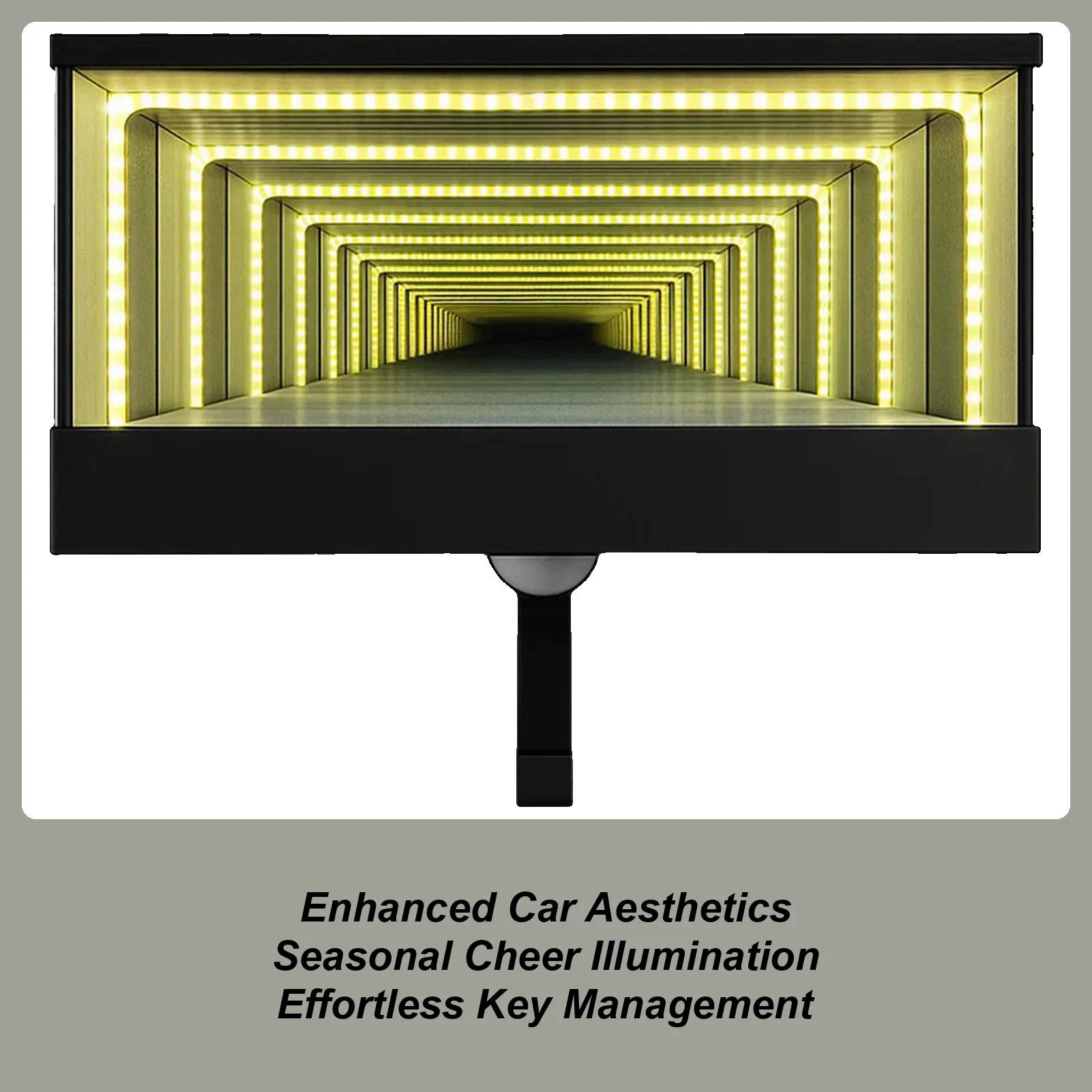 

Автомобильный держатель для ключей на стену, белый светодиодный крутой органайзер, зеркало бесконечности, настенная подставка для ключей для мужчин, рождественский прихожая, домашний вход