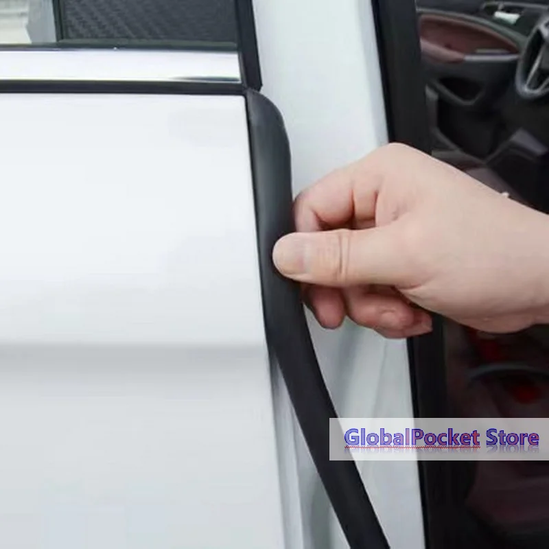 1Pair Car Door Sealing Strips Slot B-pillar Rubber Strip Car Door Gap Sound Insulation Strips Anti-collision Strips Auto Parts