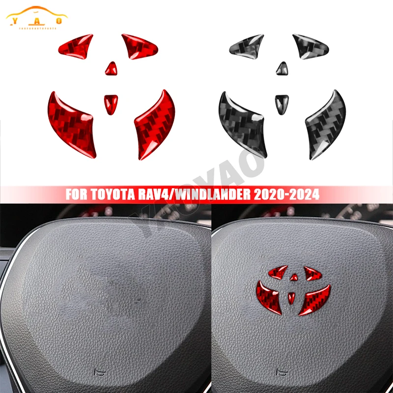 For Toyota carbon fibre 3D steer wheel emblem Sticker Car Steering Wheel Sticker Car Interior Emblem Car Accessories