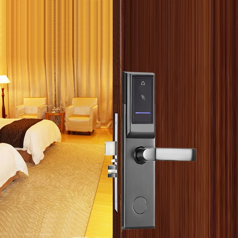 Materiale in acciaio inossidabile Smart Mifare Card Electronic Hotel Lock System all'ingrosso Electronic RF Key Card Door Lock Hotel