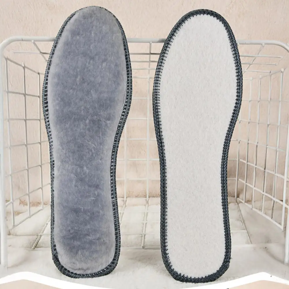 Comfortable Shoe Inserts 3 Pairs Thermal Fleece Lined Insoles Winter Insulated Shoe Cushions Warm Moisture Wicking for Weather